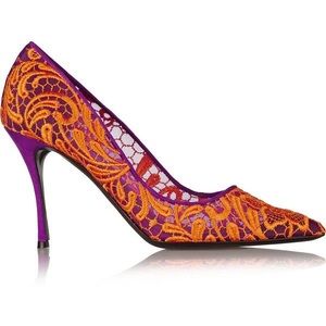 Nicholas Kirkwood embroidered tulle pumps